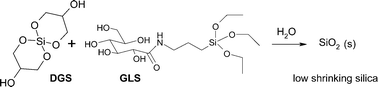 Graphical abstract: Reduced shrinkage of sol–gel derived silicas using sugar-based silsesquioxane precursors