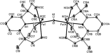 Graphical abstract: A non-heme dinuclear iron(ii) complex containing a single, unsupported hydroxo bridge