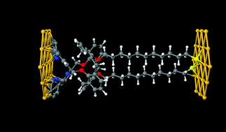 Graphical abstract: Electron transport properties of calix[4]arene based systems in a metal–molecule–metal junction