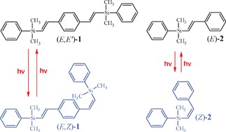 Graphical abstract: Kinetics of reversible photoisomerization: determination of the primary quantum yields for the E–Z photoisomerization of silylenephenylenevinylene derivatives