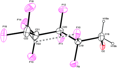 Graphical abstract: The intramolecular blue-shifting C–H⋯F–C hydrogen bond: crystal structure of [4,4′-bis(HCF2CF2CF2CF2CH2OCH2)-2,2′-bpy]MCl2 where M = Pt, Pd