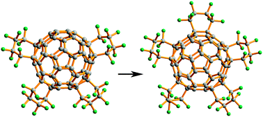 Graphical abstract: Synthesis and structure of cycloperfluoroalkylated derivatives of C70, C70(C2F4) and C70(C4F8)n, n = 1–6