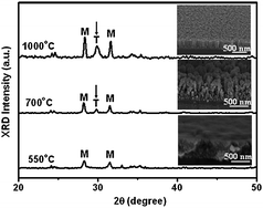 Graphical abstract: Growth of zirconia and yttria-stabilized zirconia nanorod arrays assisted by phase transition