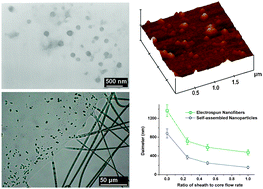 Graphical abstract: Coaxial electrospinning with organic solvent for controlling the size of self-assembled nanoparticles