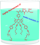 Graphical abstract: Water-solubilisation and bio-conjugation of a red-emitting BODIPY marker