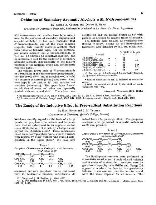 Oxidation of secondary aromatic alcohols with N-bromo-amides