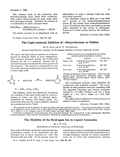 The light-induced addition of γ-butyrolactone to olefins