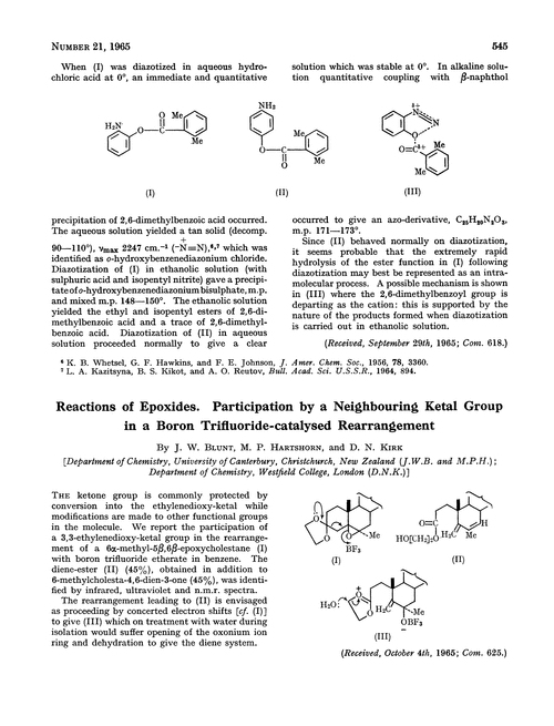 Reactions of epoxides. Participation by a neighbouring ketal group in a boron trifluoride-catalysed rearrangement