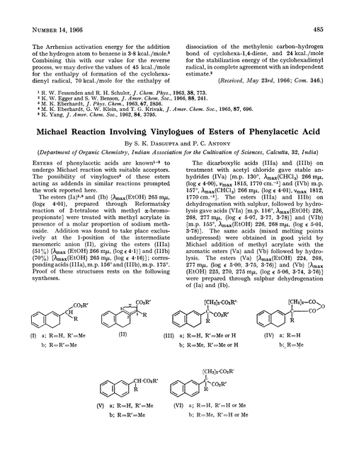 Michael reaction involving vinylogues of esters of phenylacetic acid