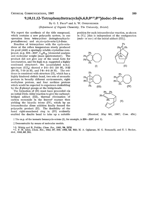 9,10,11,12-Tetraphenyltetracyclo[6,4,0,04,12,05,9]dodec-10-ene