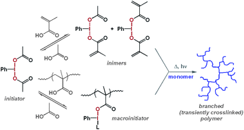 Carboxylic acids as latent initiators of radical polymerization carried ...