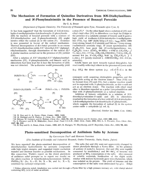 The mechanism of formation of quinoline derivatives from NN-dialkylanilines and N-phenylmaleimide in the presence of benzoyl peroxide