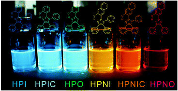 Graphical abstract: Strategic emission color tuning of highly fluorescent imidazole-based excited-state intramolecular proton transfer molecules