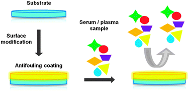 Graphical abstract: Surface chemistry to minimize fouling from blood-based fluids