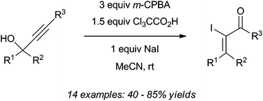 Hypoiodous acid initiated rearrangement of tertiary propargylic ...