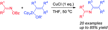 Graphical abstract: Copper-mediated electrophilic imination of alkenylzirconocenes with O-benzoyl ketoximes and aldoximes