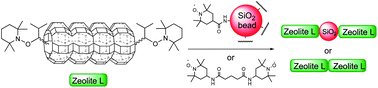 Graphical abstract: Assembly of linear chains consisting of alternating silica beads and zeolite L crystals by nitroxide exchange reactions