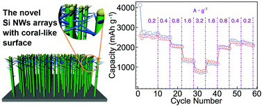 Graphical abstract: Directly grown Si nanowire arrays on Cu foam with a coral-like surface for lithium-ion batteries