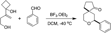 Graphical abstract: Tandem Prins/pinacol reaction for the synthesis of oxaspiro[4.5]decan-1-one scaffolds