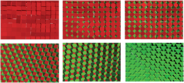 Graphical abstract: Entropic self-assembly of freely rotating polyhedral particles confined to a flat interface