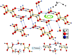 Graphical abstract: Proton transfer aiding phase transitions in oxalic acid dihydrate under pressure