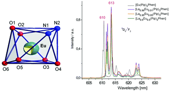 Graphical abstract: Lanthanide mixed-ligand complexes of the [Ln(CAPh)3(Phen)] and [LaxEu1−x(CAPh)3(Phen)] (CAPh = carbacylamidophosphate) type. A comparative study of their spectral properties