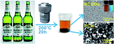 Graphical abstract: Fluorescent carbon quantum dots, capacitance and catalysis active porous carbon microspheres from beer