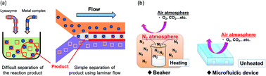 Graphical abstract: Microfluidic synthesis of chiral salen Mn(ii) and Co(ii) complexes containing lysozyme