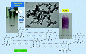 Graphical abstract: In situ formation of AuNPs using fatty N-acylamino hydrazide organogelators as templates