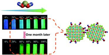 Graphical abstract: In situ inclusion of thiocyanate for highly luminescent and stable CH3NH3PbBr3 perovskite nanocrystals