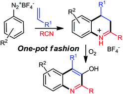 Graphical abstract: Preparation of 3-hydroxyquinolines from direct oxidation of dihydroquinolinium salts