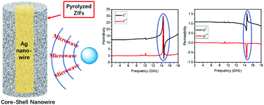 Graphical abstract: The synthesis of core–shell nanowires with intense dielectric and magnetic resonance properties at microwave frequency