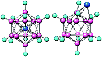 Graphical abstract: Lanthanide and actinide doped B12H122− and Al12H122− clusters: new magnetic superatoms with f-block elements