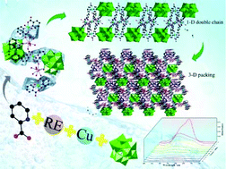 Graphical abstract: Organic–inorganic hybrid 1-D double chain heteropolymolybdates constructed from plenary Keggin germanomolybdate anions and hepta-nuclear Cu–RE–pic heterometallic clusters