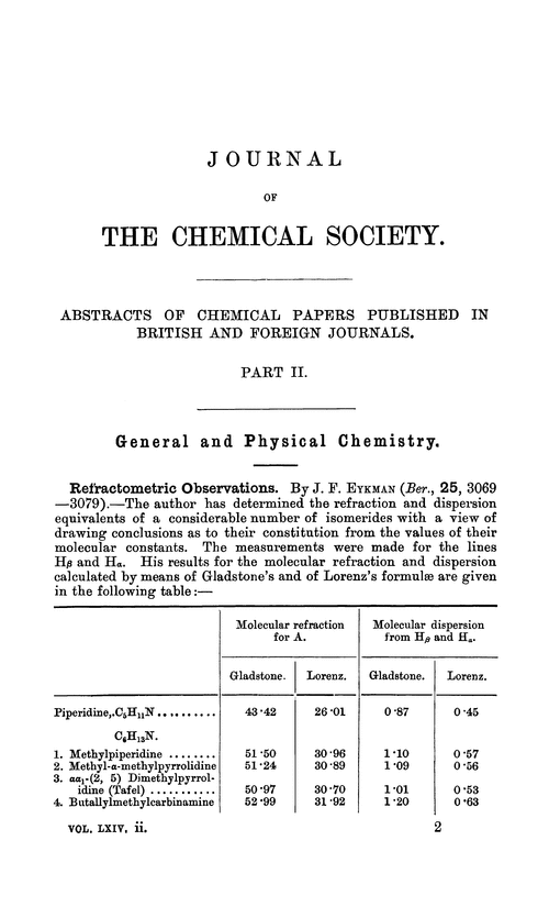 General and physical chemistry