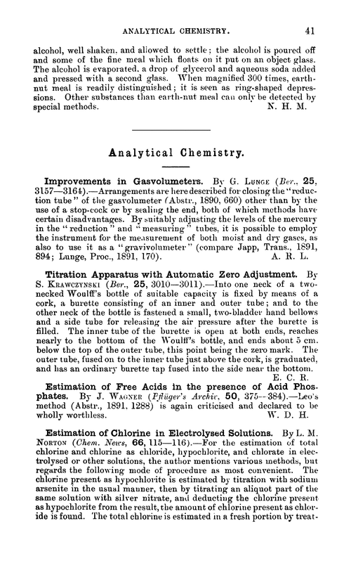 Analytical chemistry