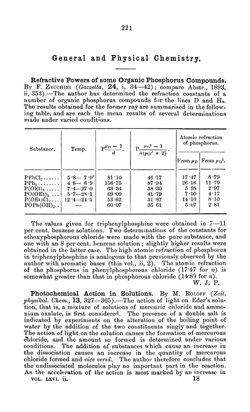 General and physical chemistry