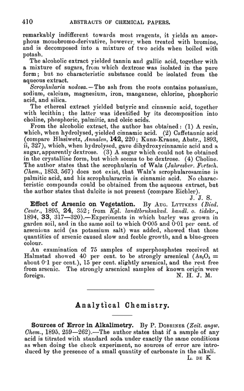 Analytical chemistry