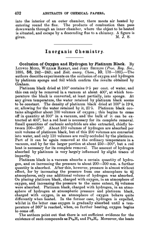 Inorganic chemistry