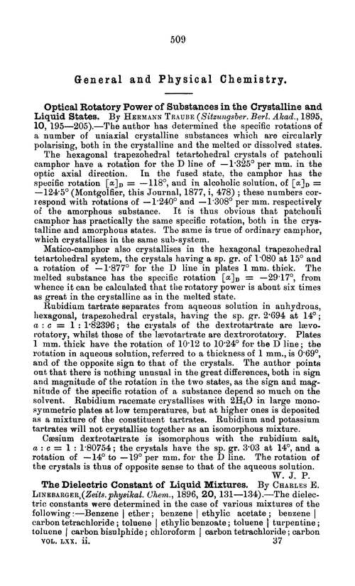 General and physical chemistry