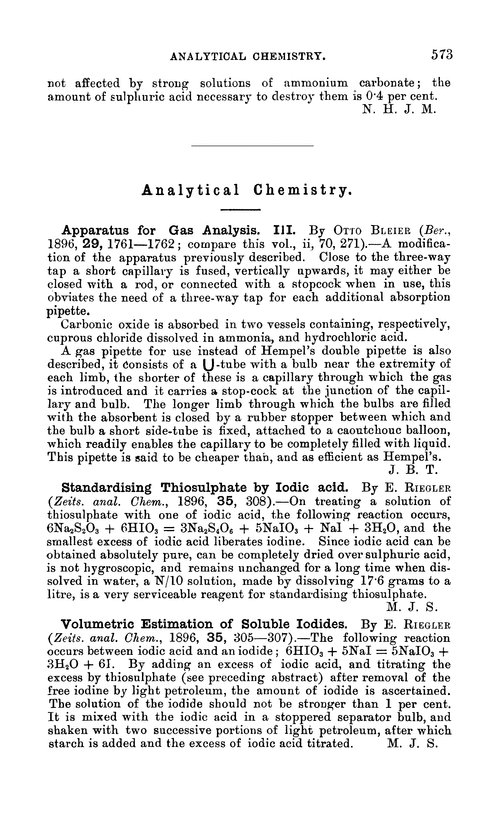 Analytical chemistry