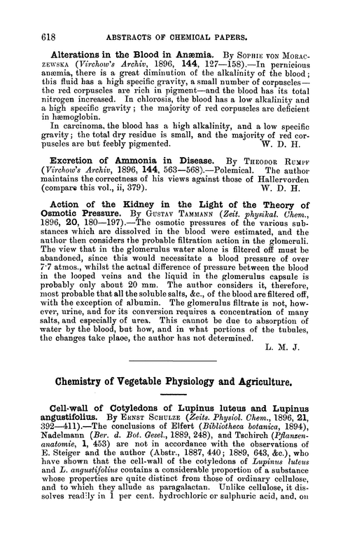 Chemistry of vegetable physiology and agriculture