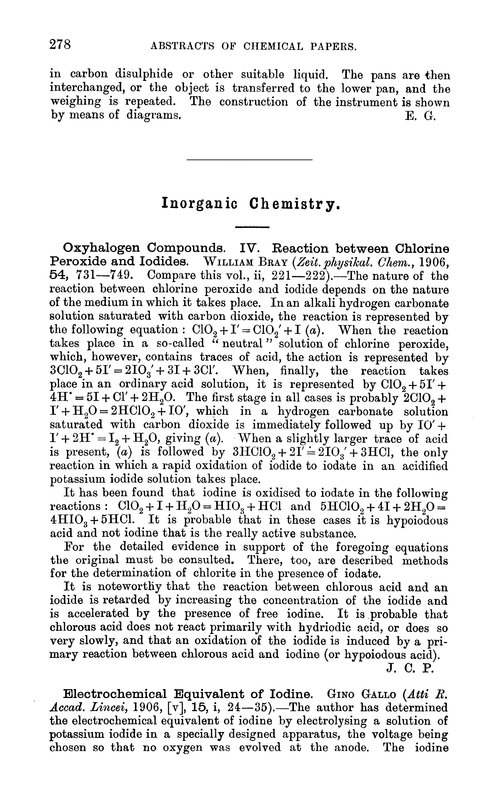 Inorganic chemistry