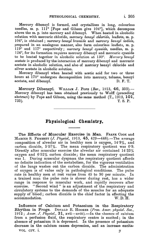 Physiological chemistry