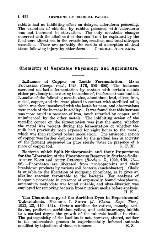 Chemistry of vegetable physiology and agriculture