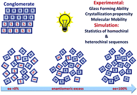 Graphical abstract: Impact of chirality on the amorphous state of conglomerate forming systems: a case study of N-acetyl-α-methylbenzylamine