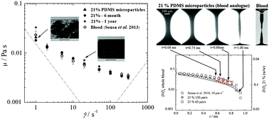 Graphical abstract: A microparticle blood analogue suspension matching blood rheology