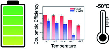 Graphical abstract: Enabling highly reversible sodium metal cycling across a wide temperature range with dual-salt electrolytes