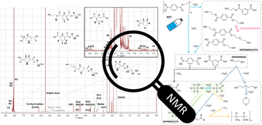 Graphical abstract: Process optimization by NMR-assisted investigation of chemical pathways during depolymerization of PET in subcritical water