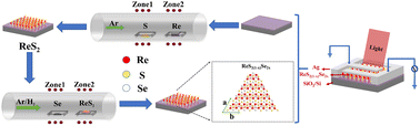 Graphical abstract: Vertically oriented ReS2(1−x)Se2x nanosheet-formed porous arrays on SiO2/Si substrates for ultraviolet-visible photoelectric detection